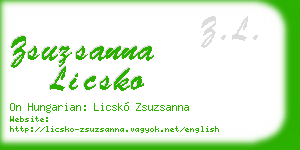 zsuzsanna licsko business card